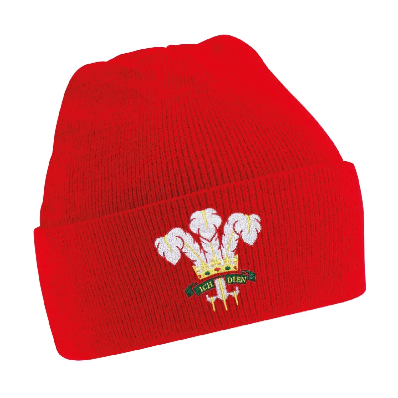 Trendy Bucket Hat for Summer Sun Protection-Kids Wales CYMRU Rugby Vintage Retro Cuffed Beanie Hat