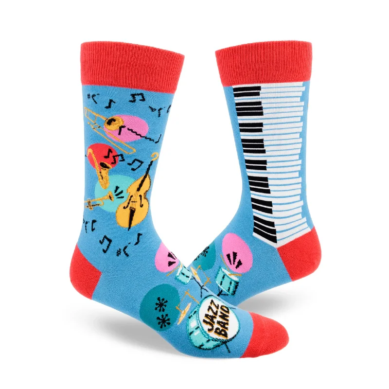 Athletic Performance Socks for Workouts-Jazz Band Men’s Socks