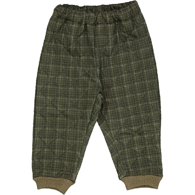 Stylish Slim-Fit Chinos for Sharp Casual Look-Thermo Pants Alex - olive check