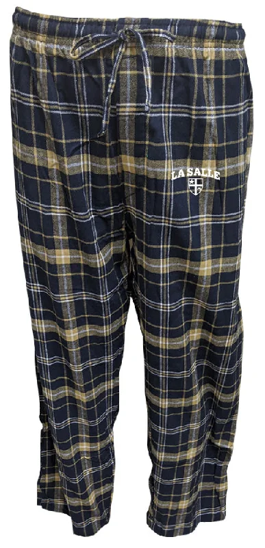 Elegant Wide-Legged Trousers for Chic Fashion-ES Sports Flannel Pajama Pants Gold/Navy Shield