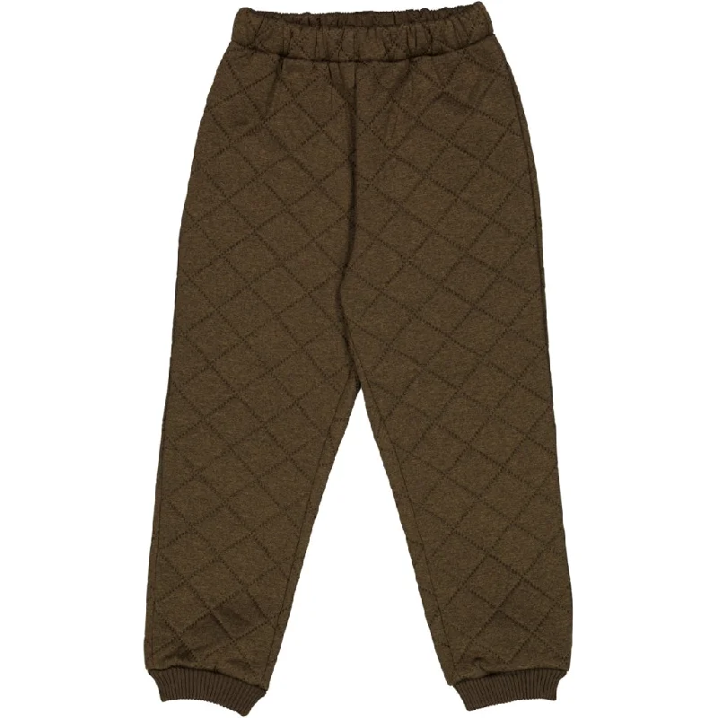 Relaxed Fit Sweatpants for Cozy Comfort-Thermo Pants Alex - brown melange