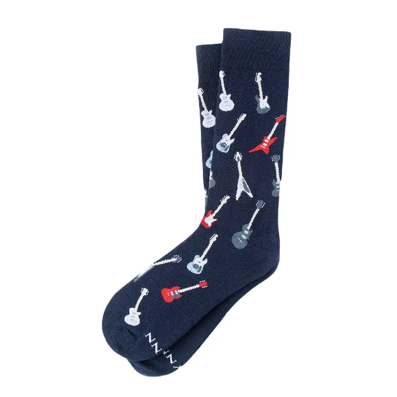 Patterned Argyle Socks for Business Style-Born to Shred Men's Socks, Navy