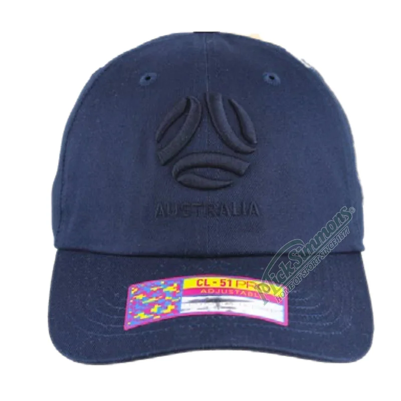 Versatile Hiking Hat for All-Day Wear-Australia Classic Navy Cap Adjustable Soccer Football FFA Logo