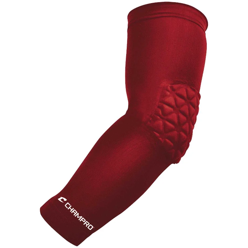 Stylish Beanie Hat for Casual Wear-Champro FCAP Arm Sleeve with Elbow Padding - Scarlet