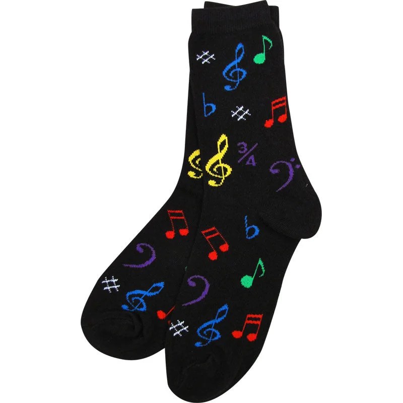 Comfortable Compression Socks for Athletes-Music Notes Women's Socks, Multicolor