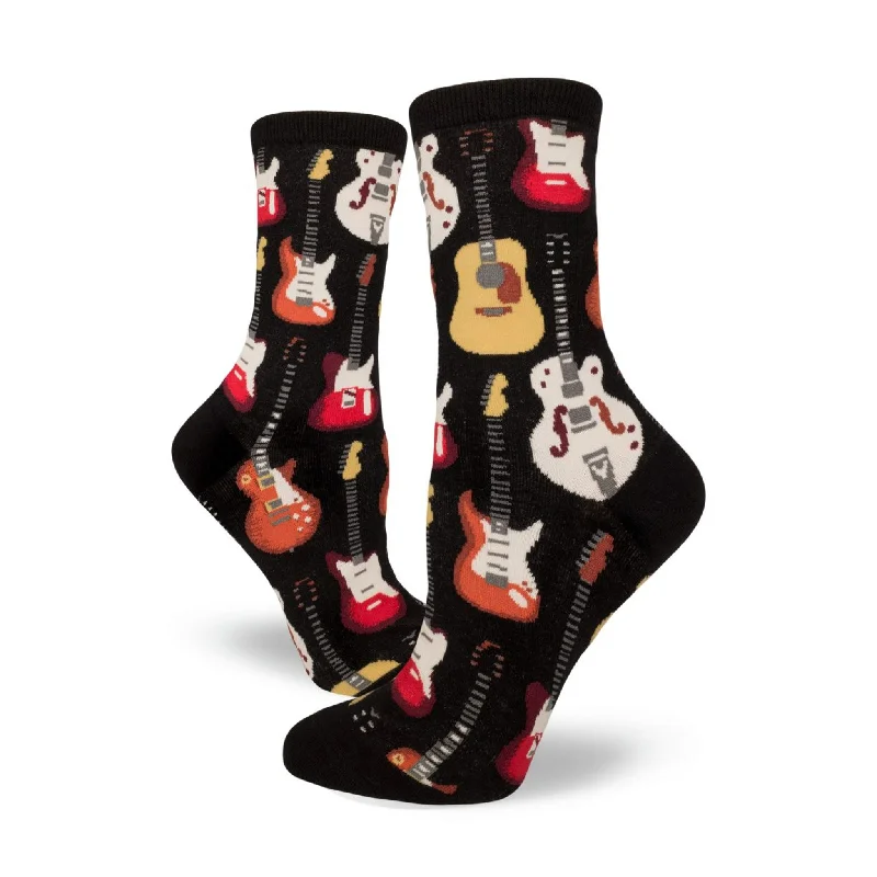 Cozy Wool Blend Socks for Fall and Winter-Assorted Guitars Women’s Socks