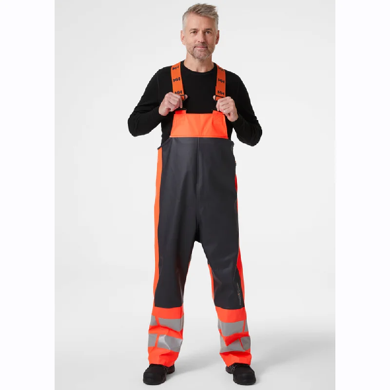 Sporty Sweatpants for Athletic Comfort-Helly Hansen 70596 Alna 2.0 Rain Bib & Brace Waterproof Pants