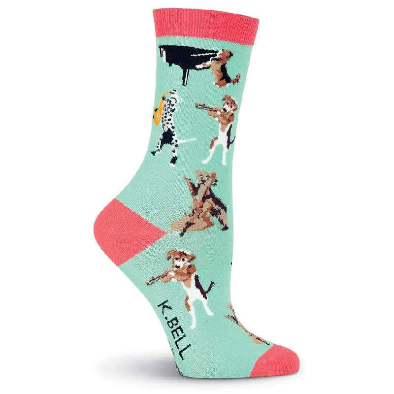 Comfortable Low-Cut Socks for Sneakers-Dogs Playing Instruments Women's Socks