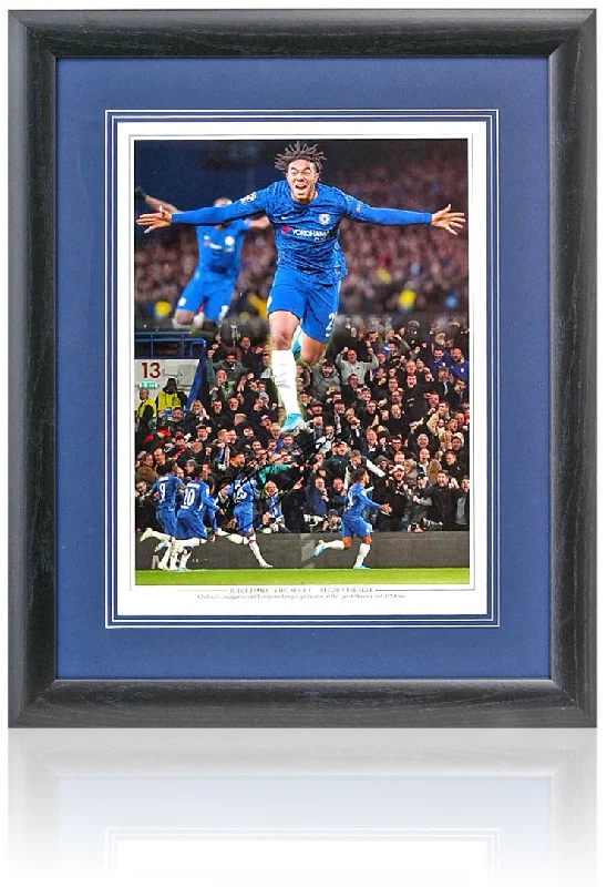 Sports Cap for Active Lifestyles-Reece James Chelsea Captain Hand Signed 16x12'' Montage AFTAL COA