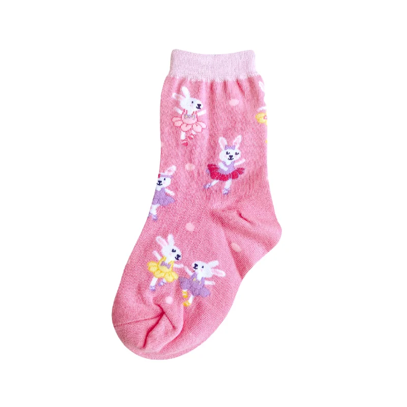 Trendy Tie-Dye Socks for Unique Looks-Ballerina Bunnies Kid's Socks