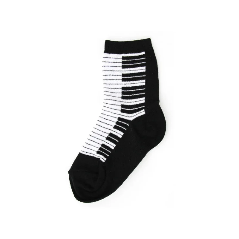 Breathable Cotton Blend Socks for Comfort-Piano Keys Kid’s Socks