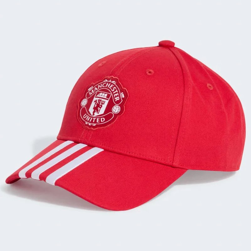 Sporty Tennis Hat for Active Athletes-Manchester United Home Baseball Cap Footbll Soccer Red By Adidas