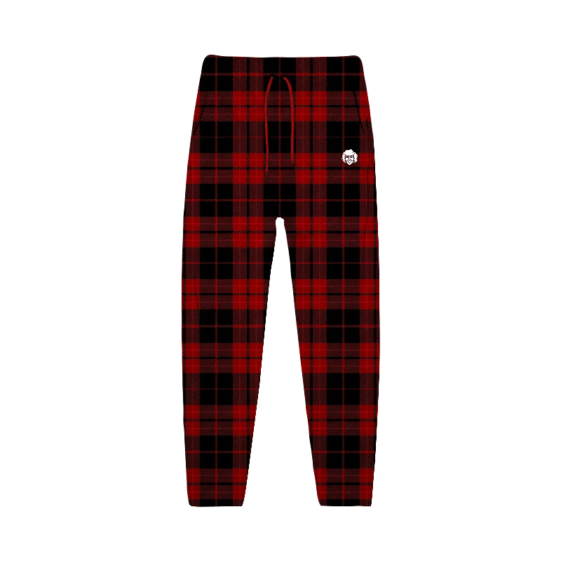 Stylish Tapered Pants for Sleek Silhouette-Danny Duncan Red/Black Pajama Pants