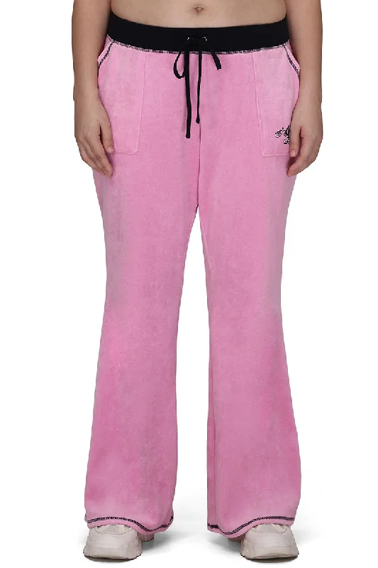 Premium Corduroy Pants for Textured Style-Plus-Size Sweetheart Cotton Velour Track Pants