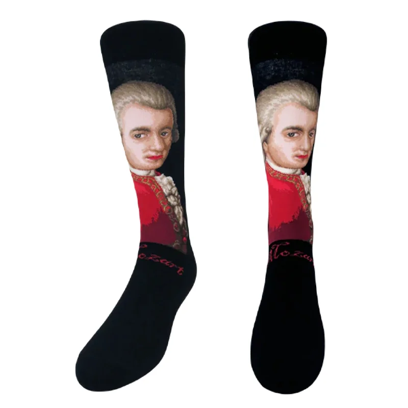 Antibacterial Socks for Odor Control-Mozart Portrait Men’s Socks