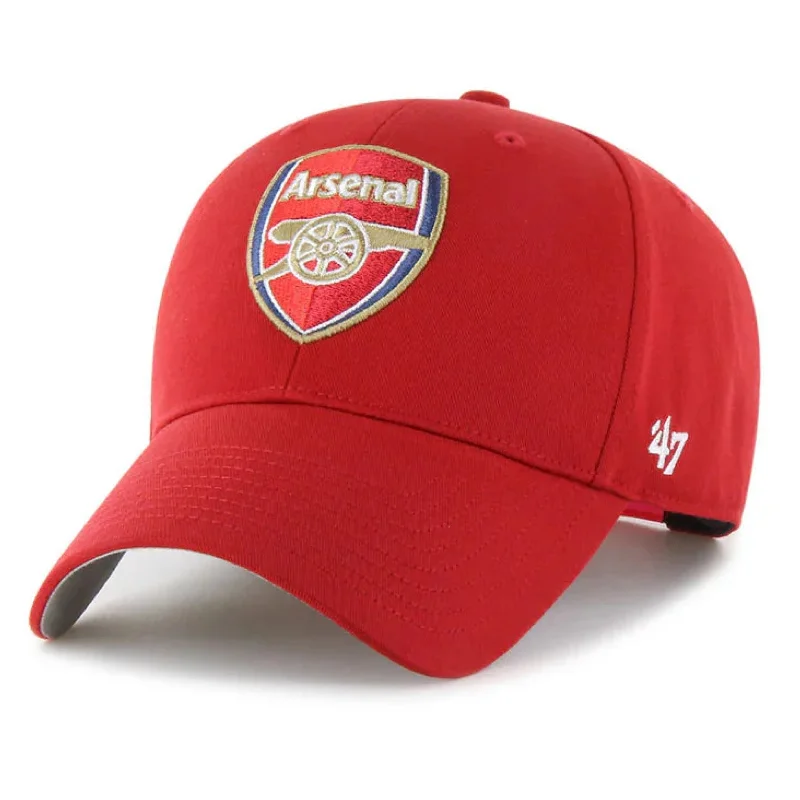 Stylish Denim Hat for Trendy Looks-Arsenal FC MVP DT Red Snapback Football Soccer Cap by 47