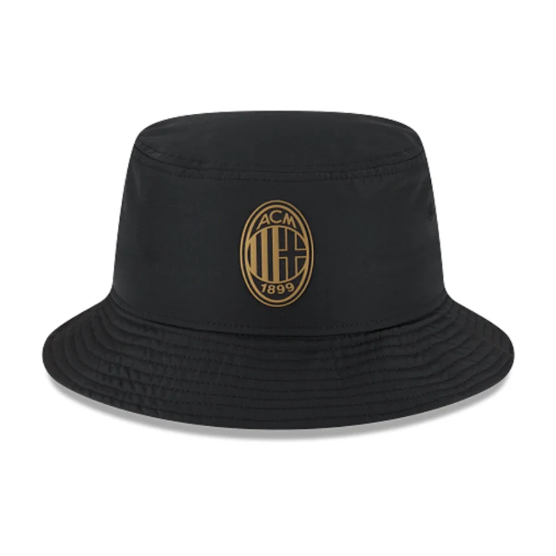 Comfortable Sun Hat for Hot Days-AC Milan Adult Bucket Hat Football Soccer by New Era