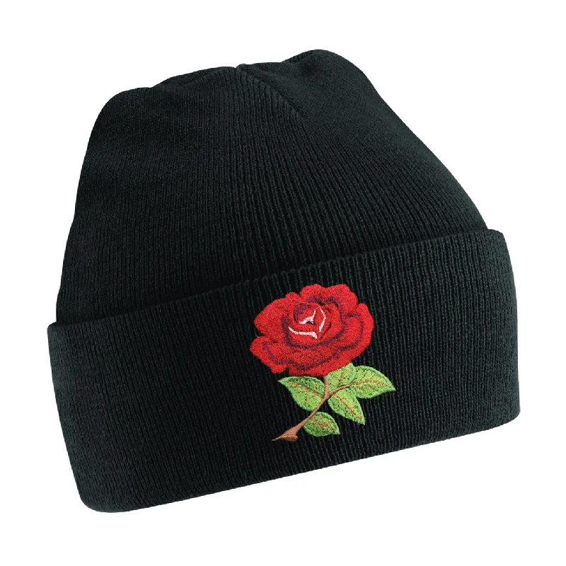 Trendy Velvet Hat for Chic Fashion-*Kids England English Rugby Vintage Retro Cuffed Beanie Hat