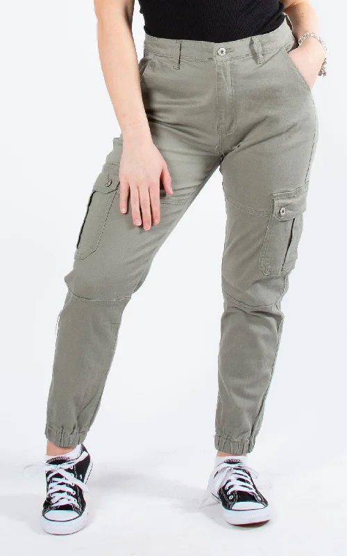 Cozy Fleece Pants for Ultimate Comfort-Kelly Cargo Pants | Khaki