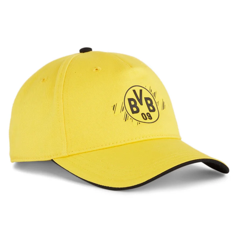 Sporty Running Hat for Marathon Training-Borussia Dortmund 2024/25 Adult Ess Cap Football by Puma