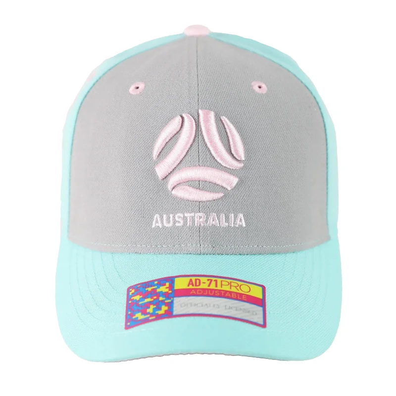 Trendy Straw Hat for Outdoor Events-Australia Matildas Soft Touch Cap Adjustable Soccer Football FFA Logo