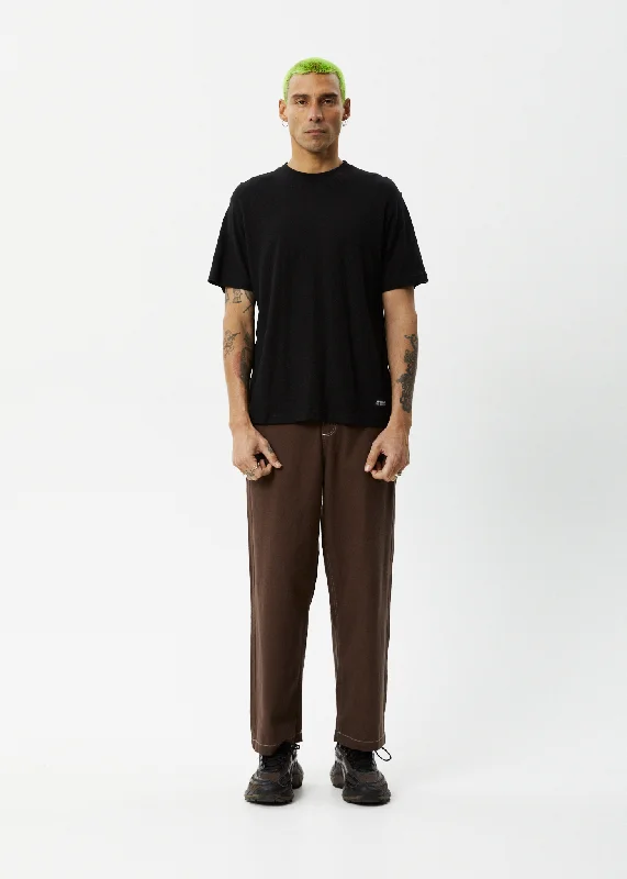 Classic Grey Sweatpants for Relaxation-AFENDS Mens Pablo - Baggy Pants - Coffee