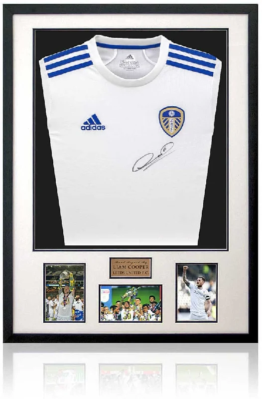 Sporty Running Visor for Outdoor Activities-Liam Cooper Leeds United Captain Hand Signed Home Shirt AFTAL COA