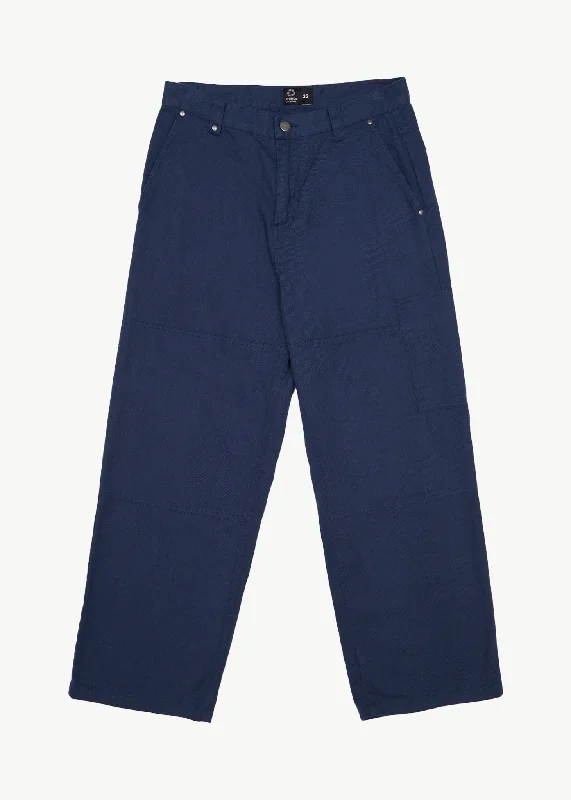 Trendy Cuffed Shorts for Cool Summer Outfits-AFENDS Mens Richmond - Carpenter Pants - Navy