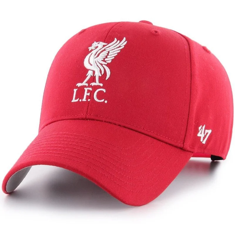 Classic Trucker Hat for Casual Style-Liverpool FC Red Raised Basic MVP Football Cap Soccer by 47