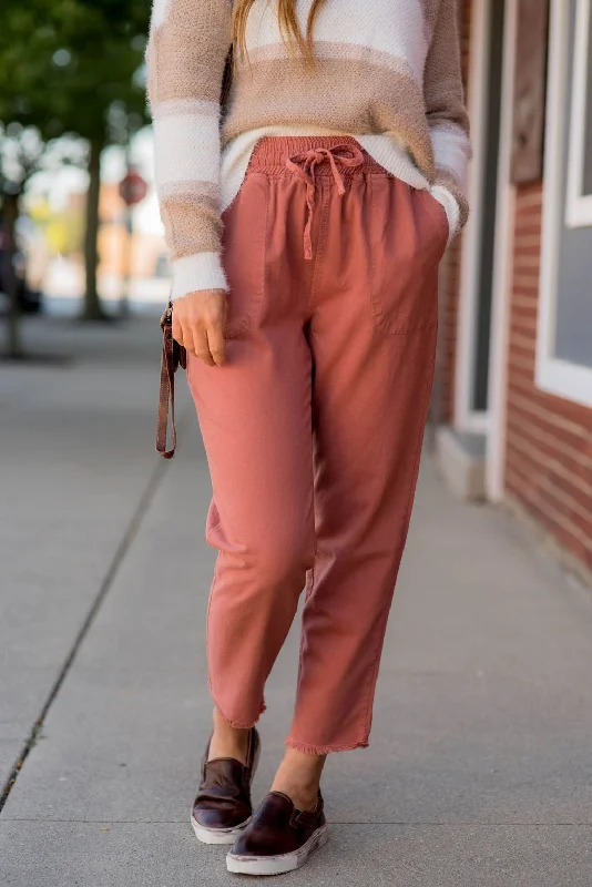 Classic Grey Sweatpants for Relaxation-Frayed Bottom Drawstring Pants