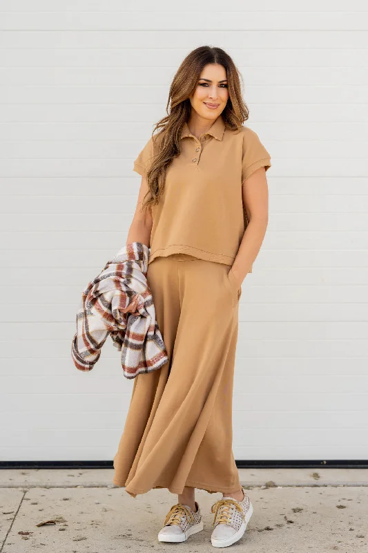 Elegant Silk Trousers for Special Occasions-Raw Edge Flowy Wide Leg Pants Set