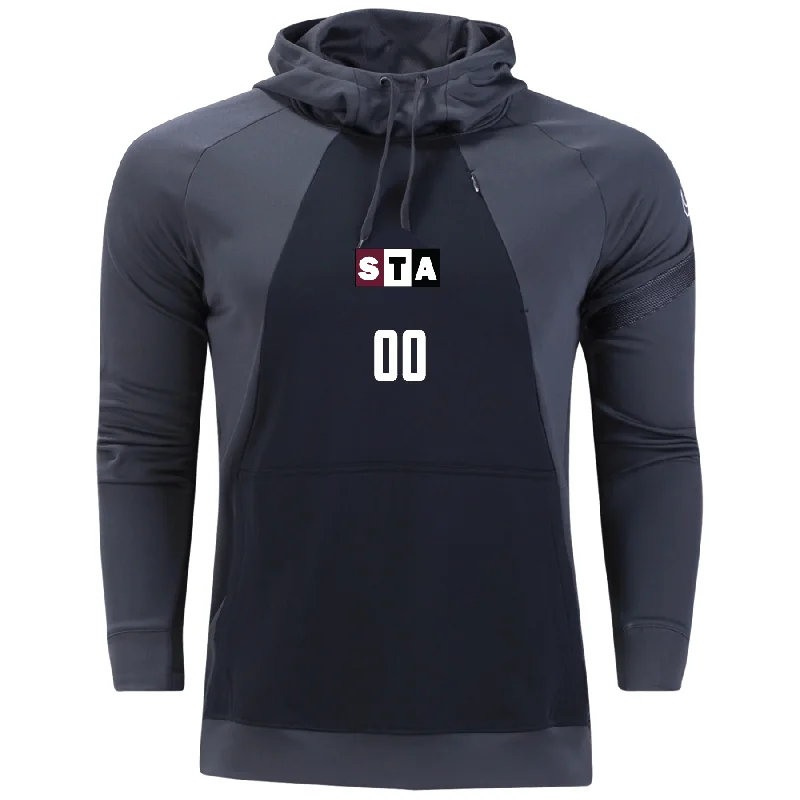 Lightweight Hoodie for Spring and Fall-STA Mount Olive Premier Nike Dry Academy Hoodie Grey/Black