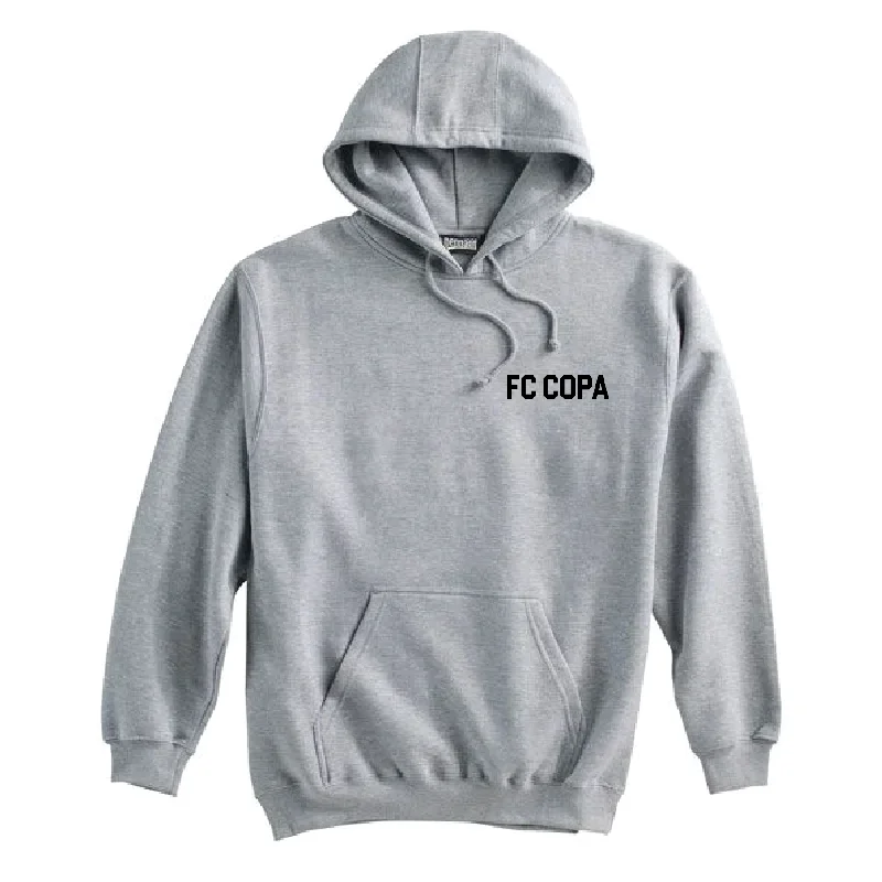 Athletic Hoodie for Training and Running-FC Copa FAN Pennant Lifestyle Hoodie Grey