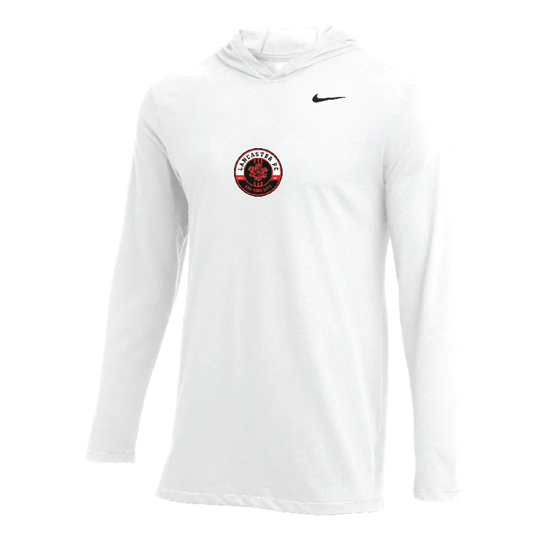 Hoodie with Graphic Design for Artistic Look-Lancaster FC (Patch) Nike Long Sleeve Hoodie Tee White