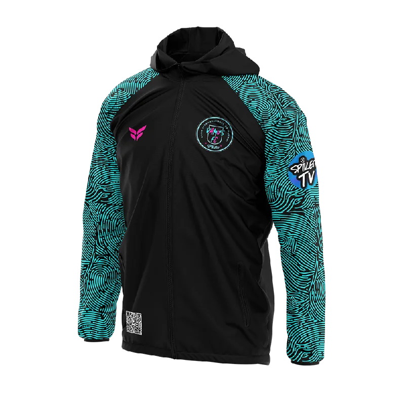 Cozy Fleece Jacket for Outdoor Comfort-VAMOS WINDBREAKER JACKET (BLACK/TEAL)