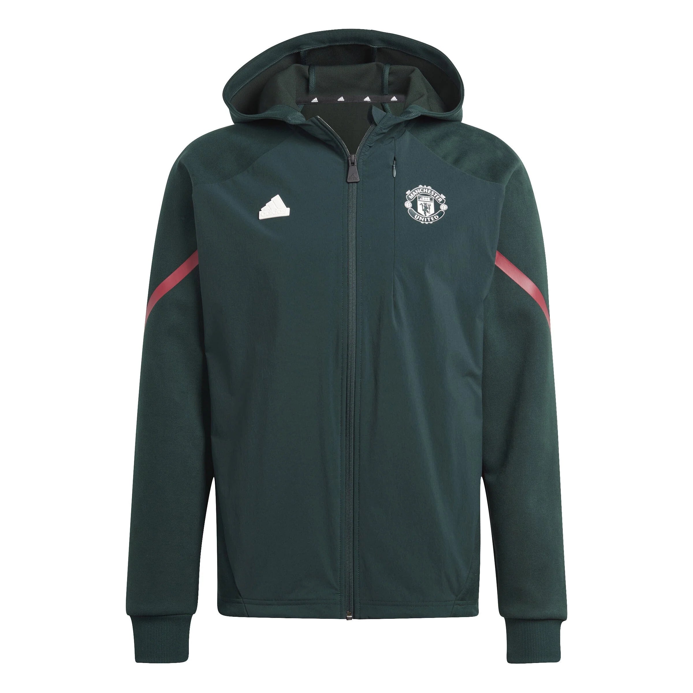 Warm Hooded Sweatshirt for Cozy Winter Wear-adidas Manchester United Away Full Zip Hoodie