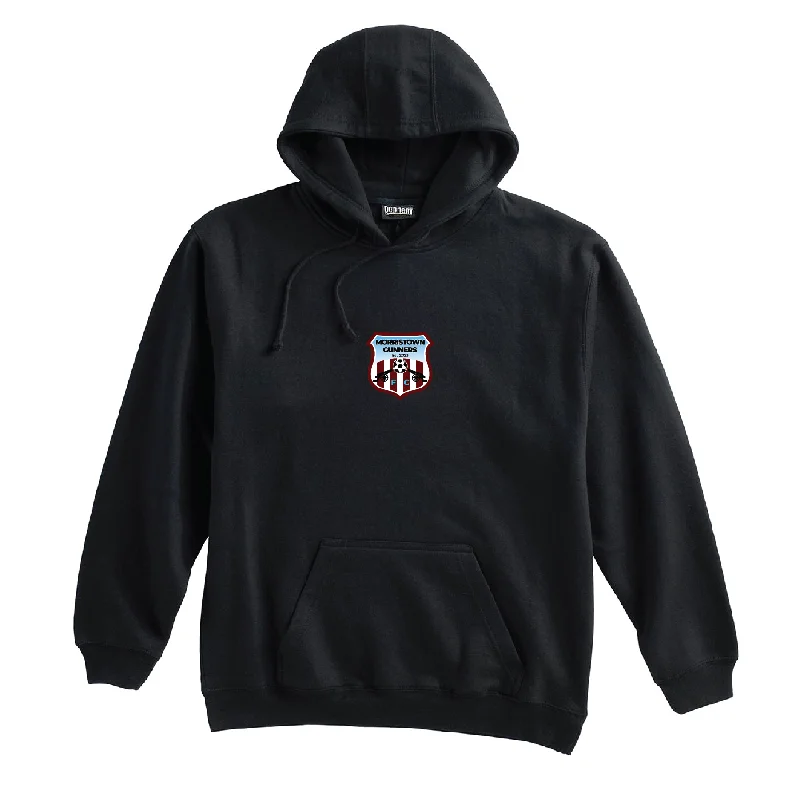 Cozy Hooded Sweatshirt for Fall and Winter-Morristown Gunners Pennant Super 10 Hoodie Black