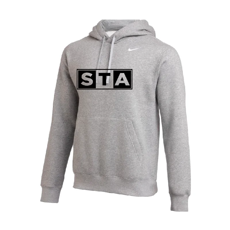 Relaxed Fit Pullover Hoodie for Comfort and Style-STA Germany Tour Nike Club Hoodie Grey