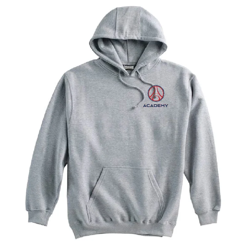 Cozy Pullover Hoodie for Winter Wear-PSG Academy Fort Lauderdale Club Crest Hoodie Grey