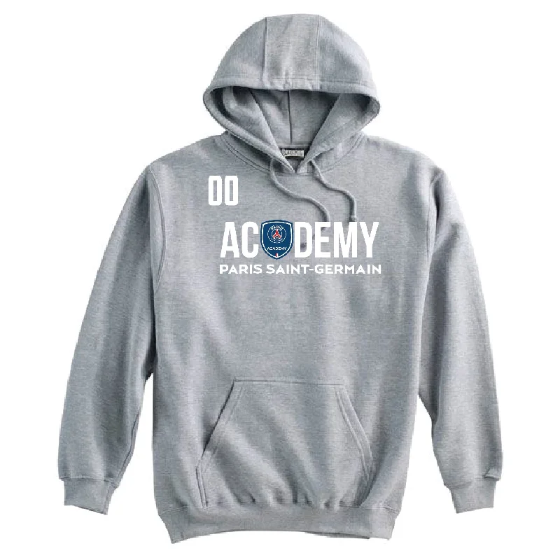 Relaxed Fit Hoodie for Lazy Days-PSG Academy Miami Family Club Hoodie Grey