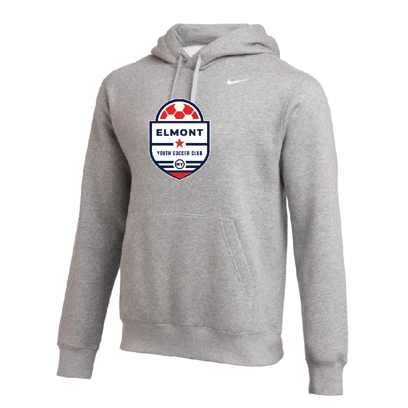 Warm Hoodie for Outdoor Adventures-Elmont YSC Nike Club Hoodie Grey