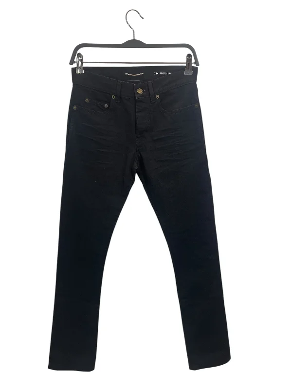 Soft Linen Pants for Summer Comfort-SAINT LAURENT/Skinny Pants/26/Denim/BLK/D14 M/SL-LW