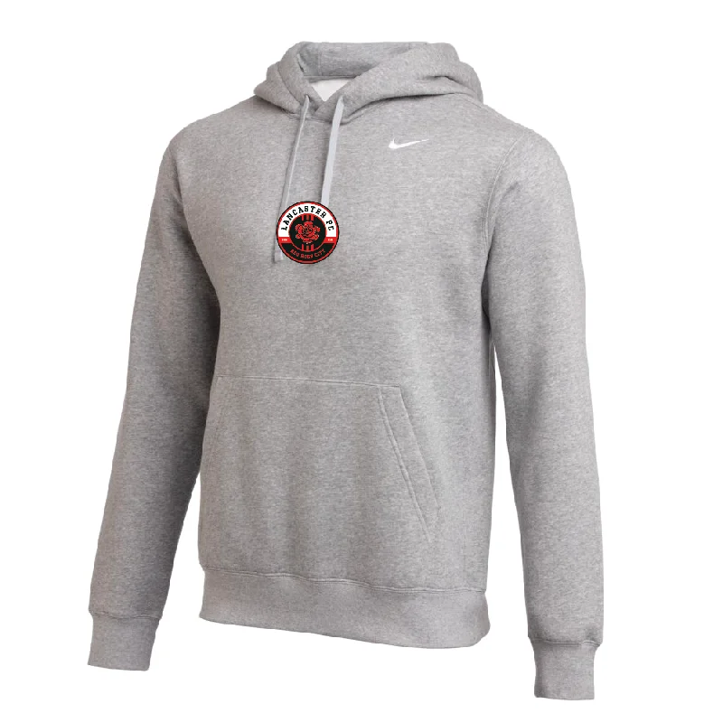 Casual Hoodie for Everyday Wear-Lancaster FC FAN (Patch) Nike Club Hoodie Grey