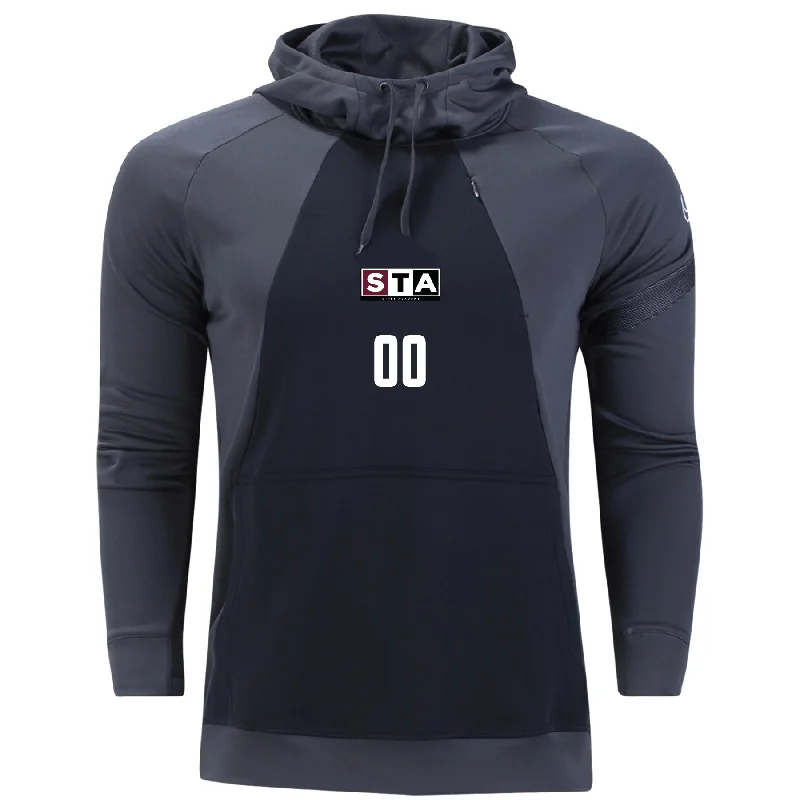 Sleek Hoodie for Cool, Casual Style-STA Girls Academy Nike Dry Academy Hoodie Grey/Black