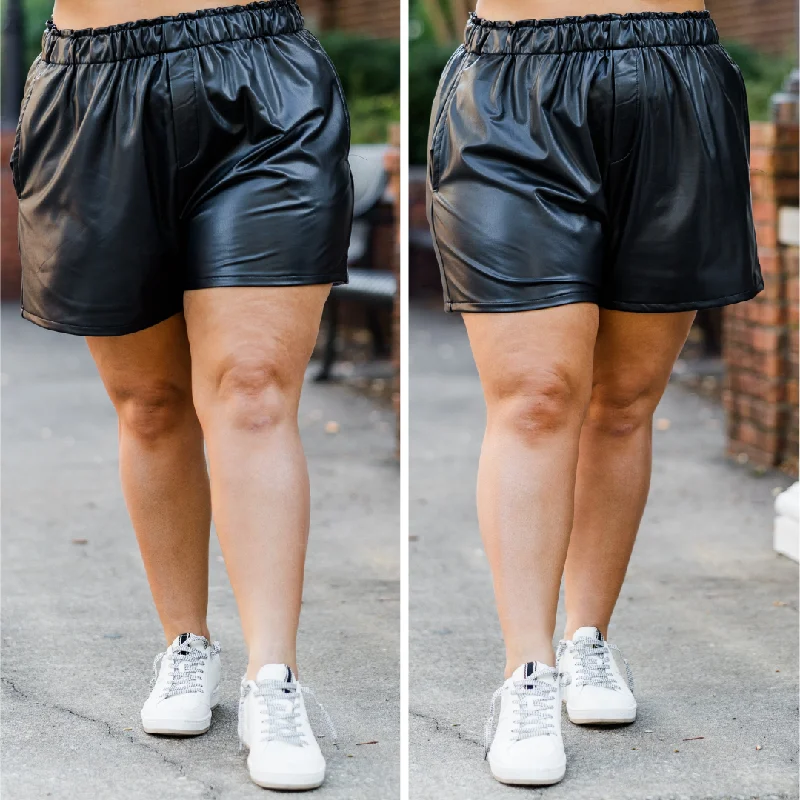 Loose-Fit Shorts for Ultimate Comfort-Just My Type Shorts, Black