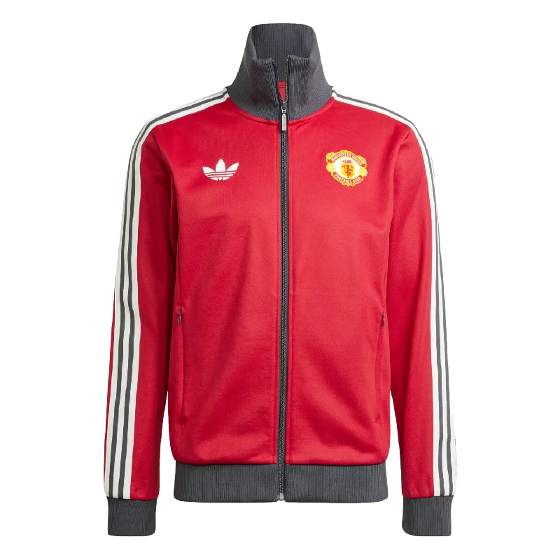 Warm Quilted Winter Jacket for Cold Days-Adidas Manchester United Originals Beckenbauer Track Top Jacket