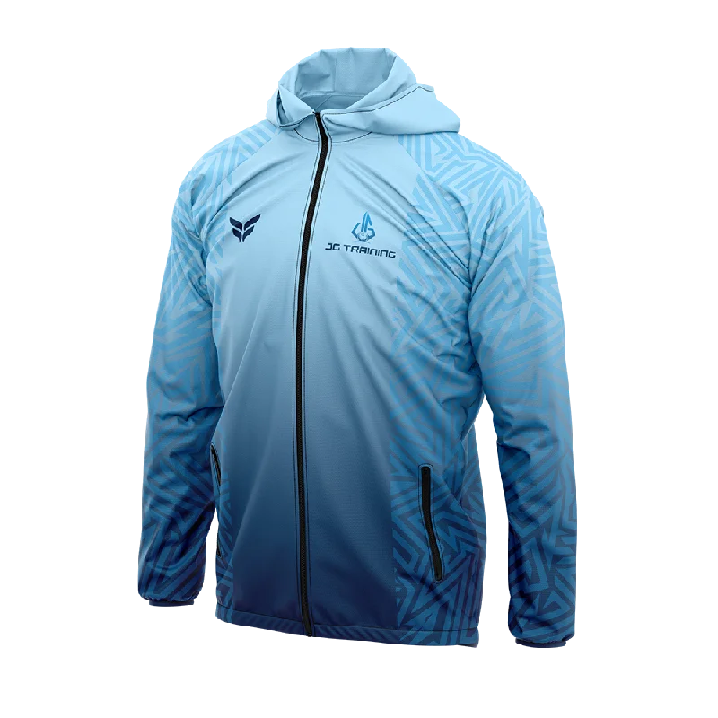 Warm Sherpa Jacket for Cold Temperatures-JG TRAINING WINDBREAKER JACKET (SKY BLUE)