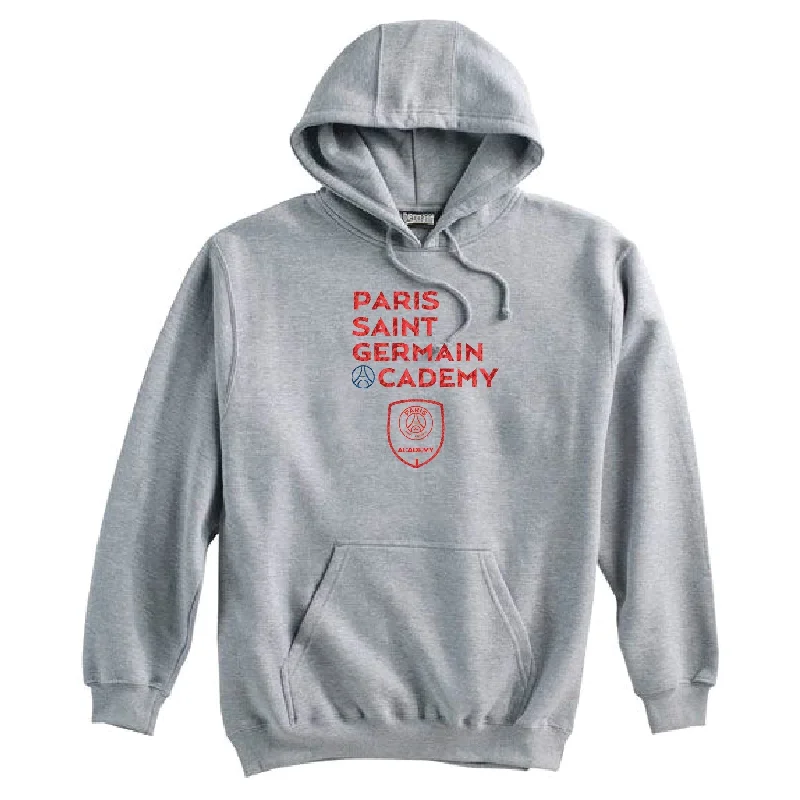 Casual Hoodie for Easy Layering-PSG Academy Miami Camo Red Hoodie Grey