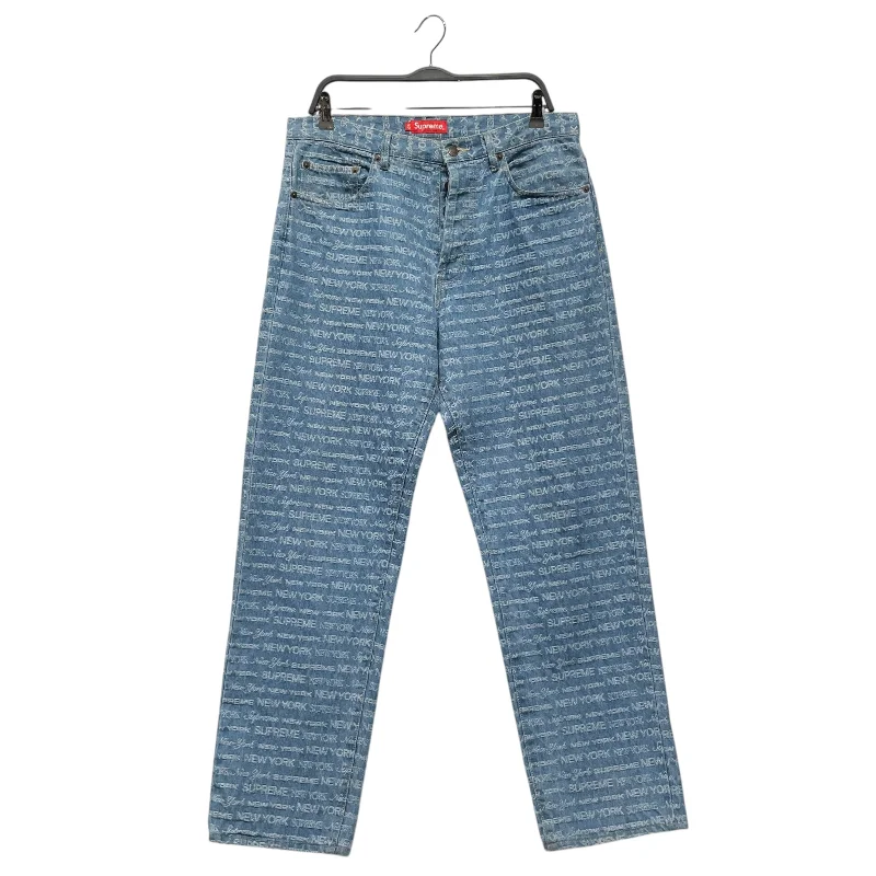 Relaxed Fit Jogging Pants for Weekend Comfort-Supreme/Straight Pants/32/Denim/BLU/Monogram/