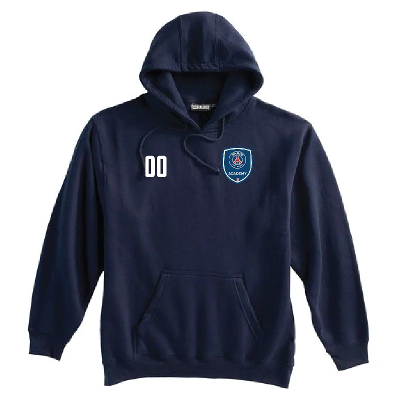 Soft Hoodie for Relaxing After Workouts-PSG Academy Fort Lauderdale Badge Club Hoodie Navy